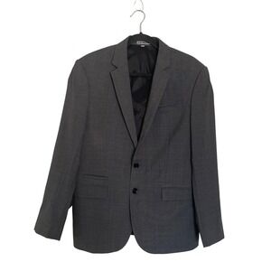 Express Photographer Slim Fit Suit Jacket Blazer Heathered Grey Mens